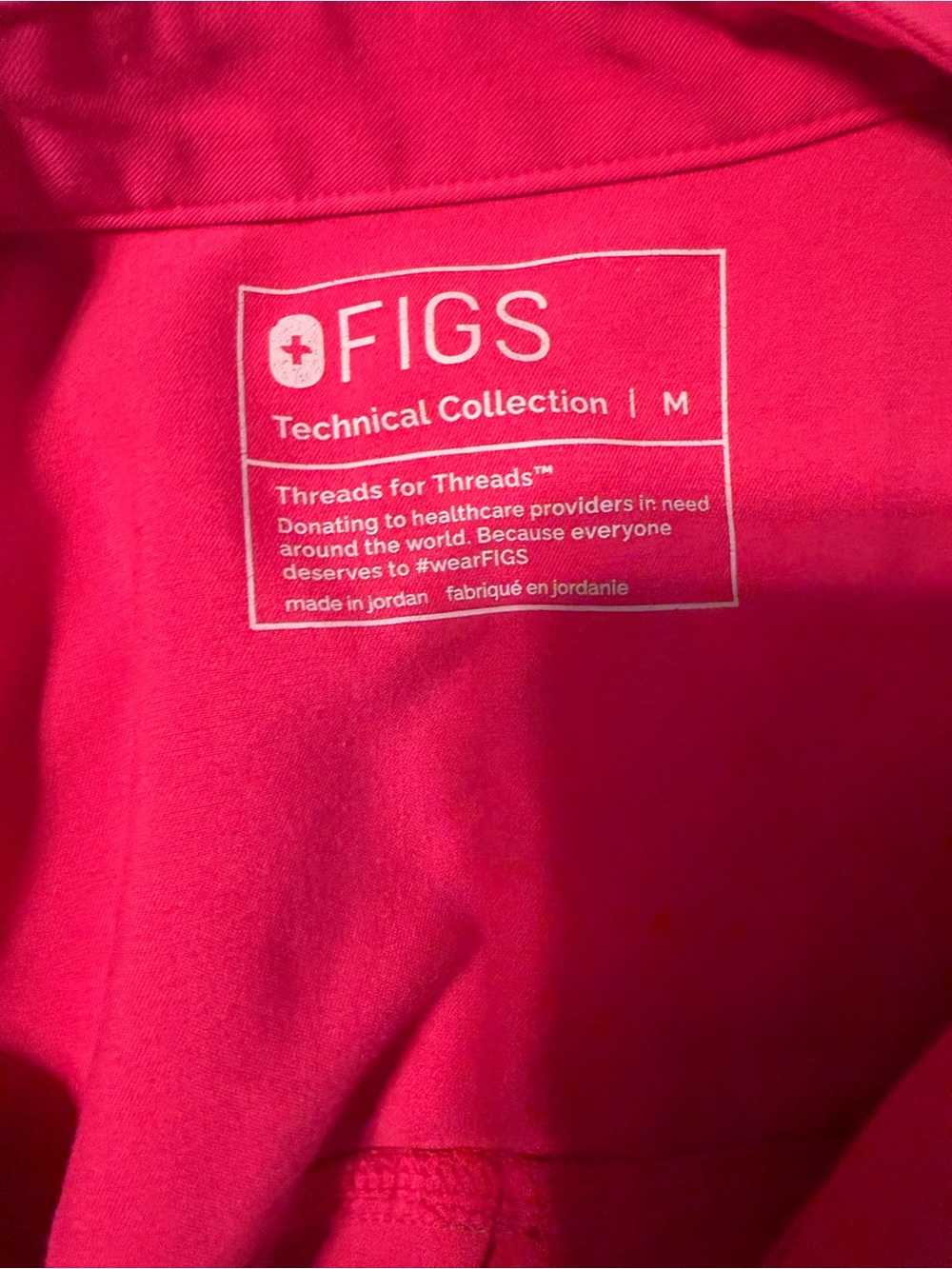 FIGS Straight Leg Scrub Pants in Bright Pink - Picture 4 of 6
